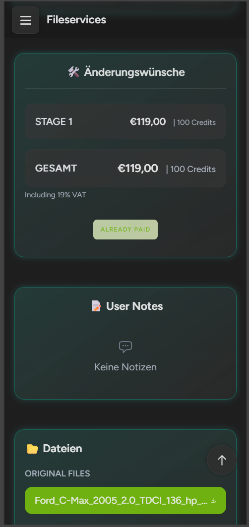 Fileservice Verwaltung