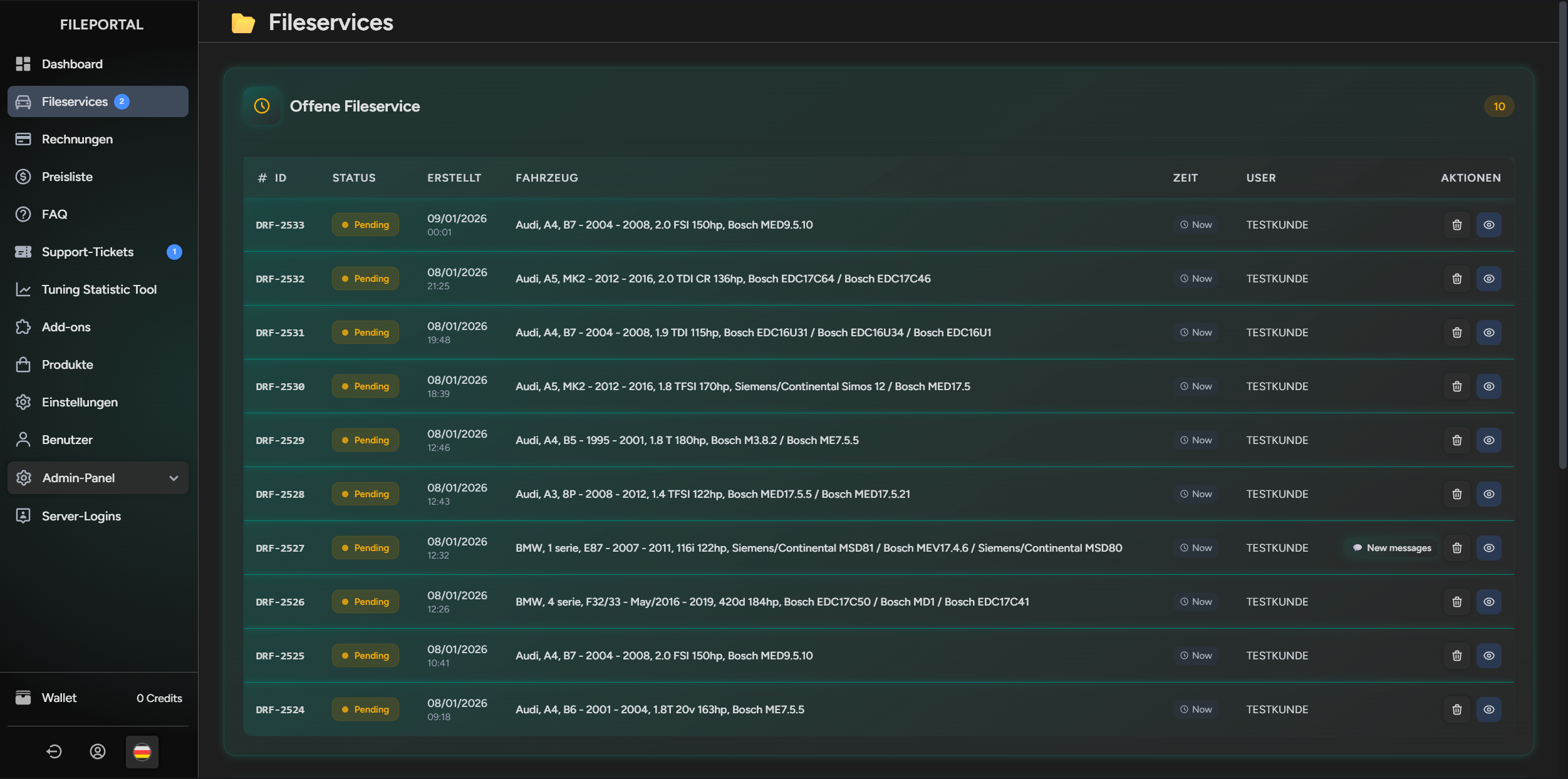 File-Upload & Kommunikation