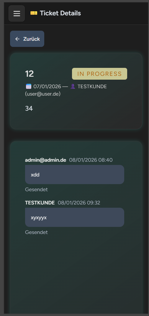 Ticket-System mit Chat